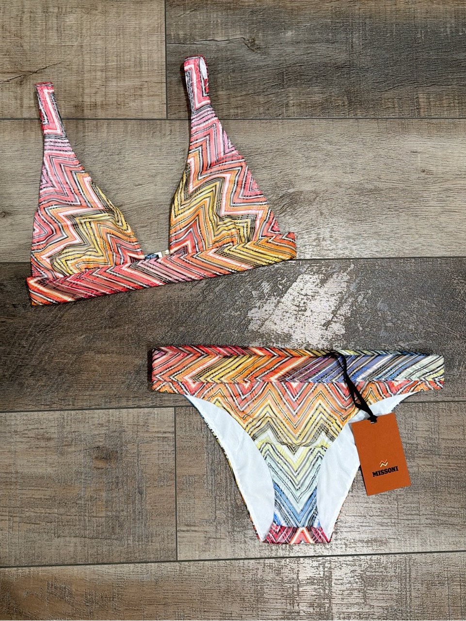 Missoni Multicolored Chevron Printed Bikini Set